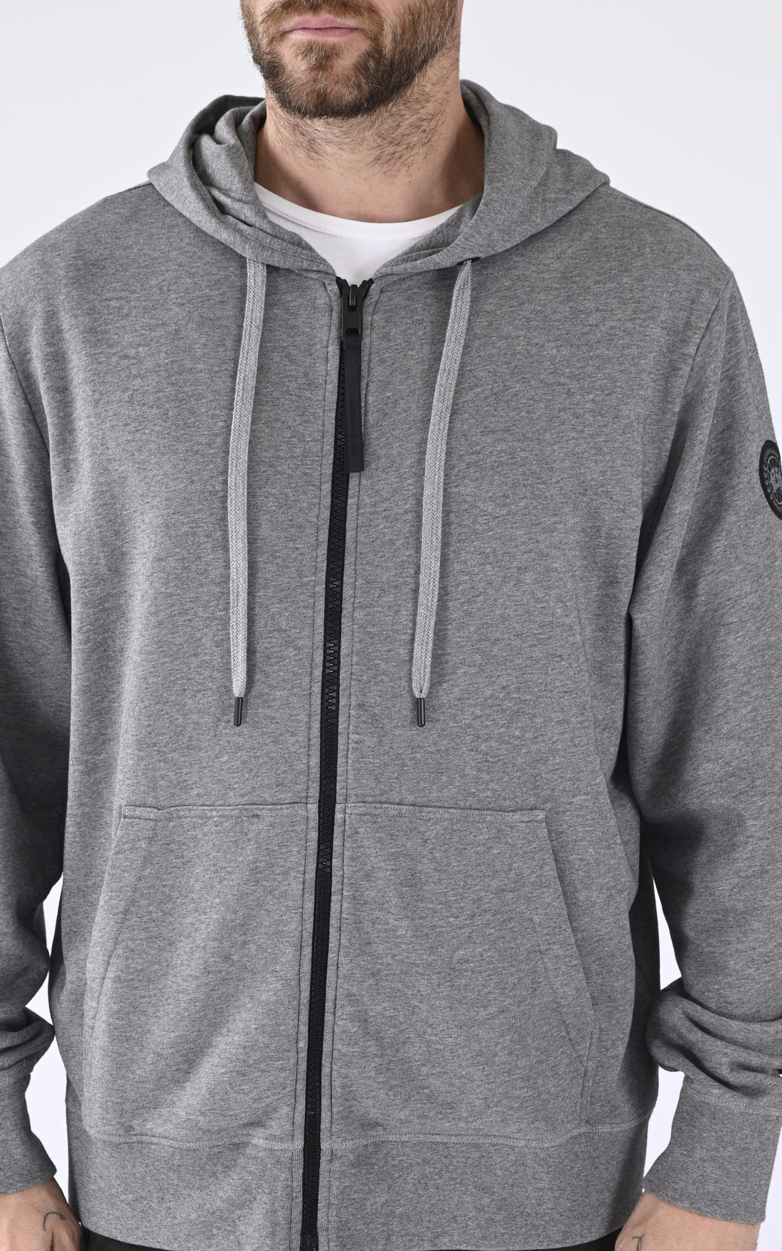 A &quot;HURON ZIP HOODY 7401MB&quot; Gris Canada Goose Pull Homme opened photo