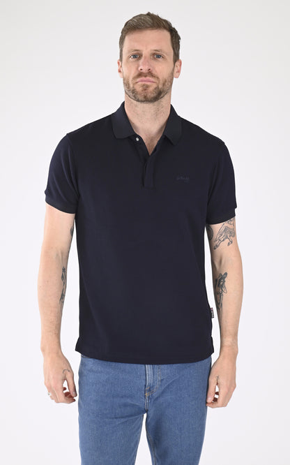 A &quot;PS OLLIN&quot; Bleu Marine Schott Polo Homme opened photo