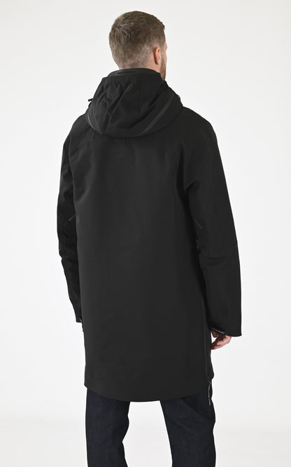 A &quot;PLANCK QM481&quot; Noir Krakatau 3/4 Parka Homme back photo