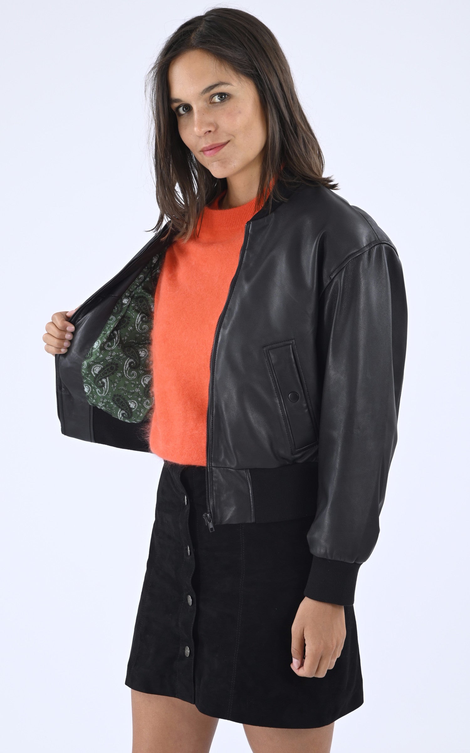 A &quot;THYLANE&quot; Noir Serge Pariente Blouson Femme interior photo 3