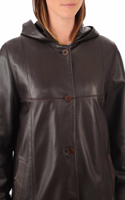 A &quot;ESCORIAL&quot; Marron La Canadienne 3/4 Femme details photo