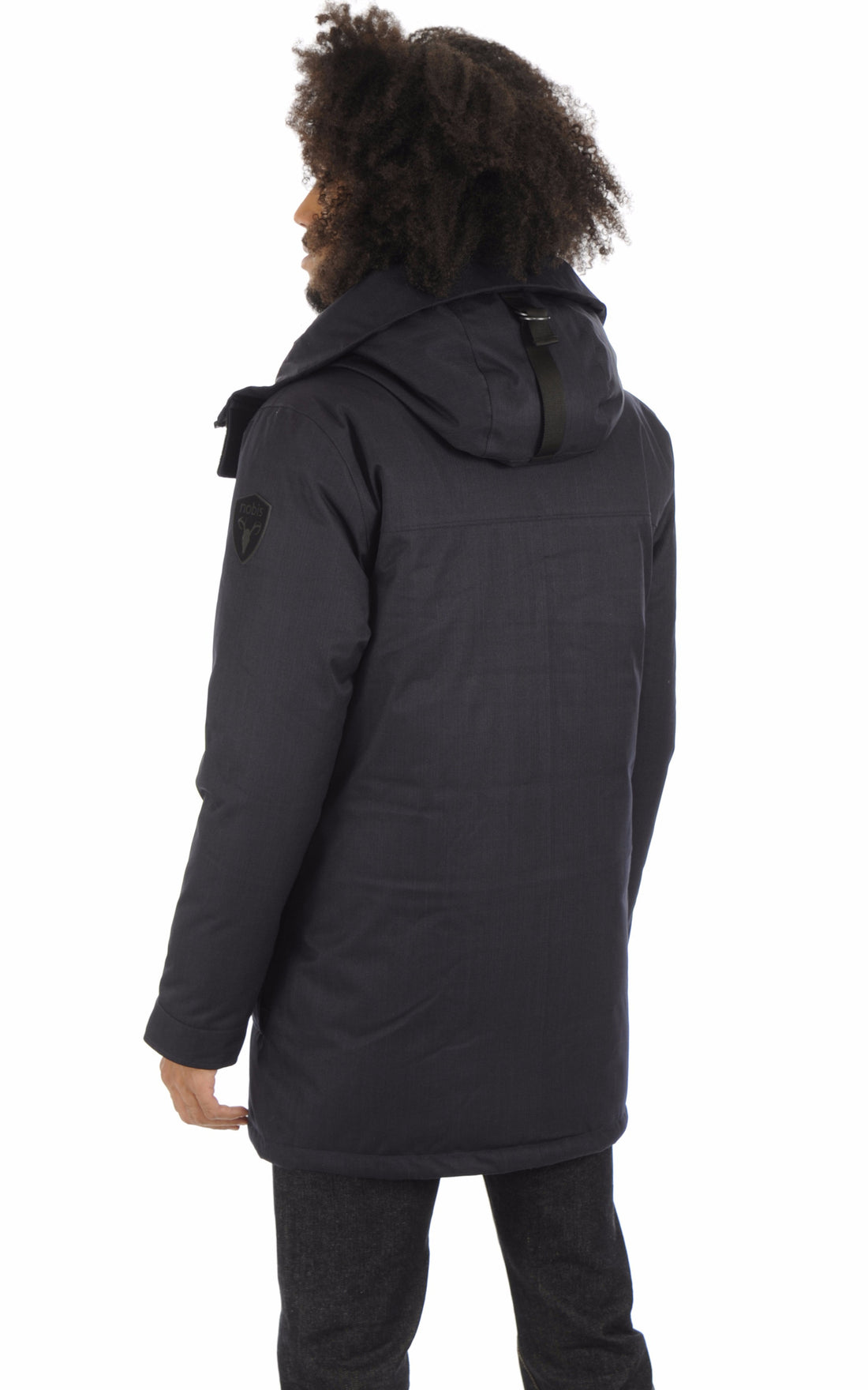 A &quot;TRAVIS&quot; Navy Nobis 3/4 Doudoune Homme opened photo