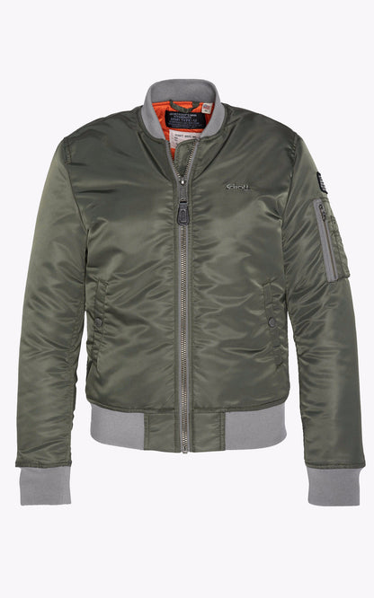 A &quot;AIRFORCEWRS&quot; Vert Schott Blouson Femme opened photo
