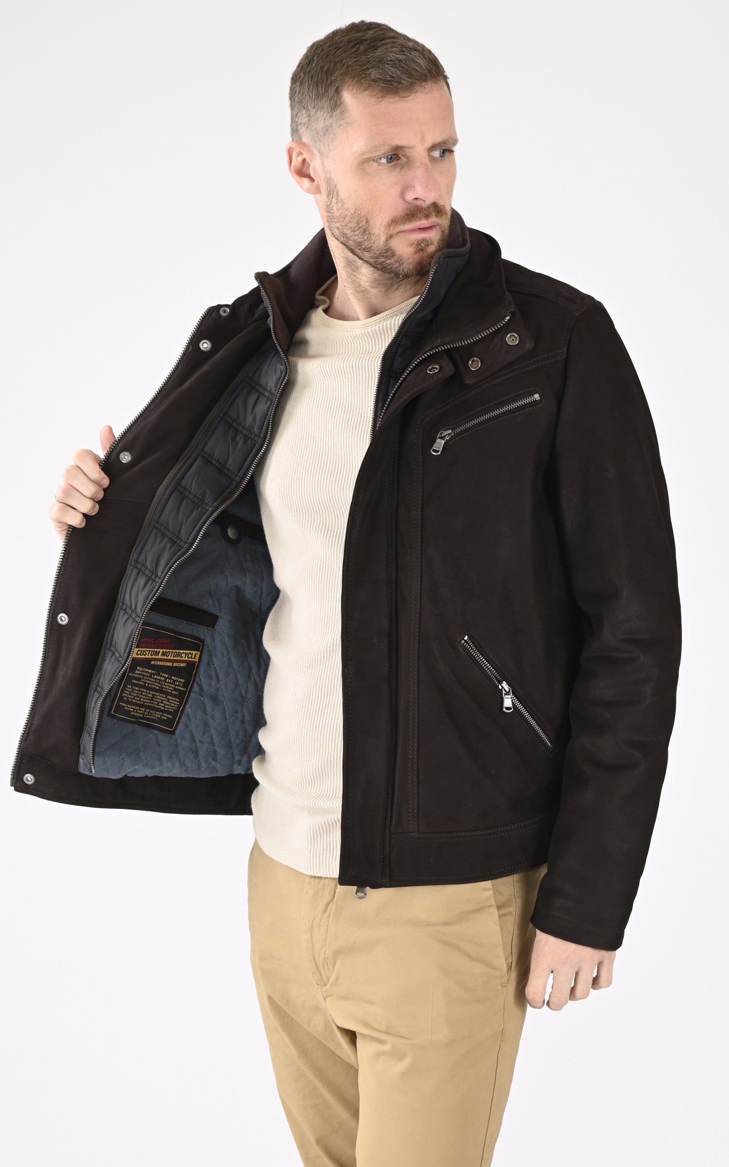 A &quot;FALCON IC 100974&quot; Marron Daytona 73 Blouson Homme interior photo 3
