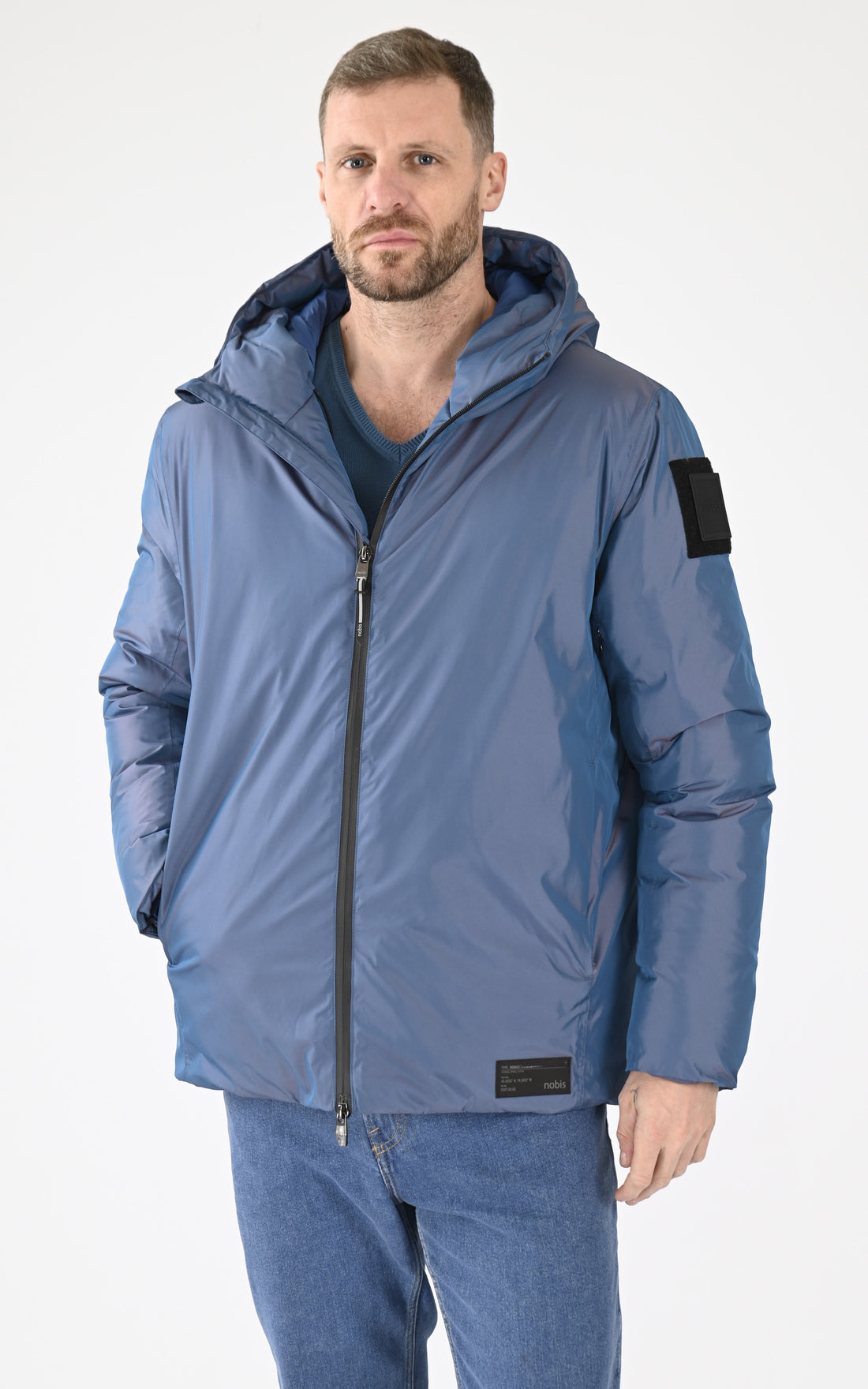 A &quot;MILO&quot; Bleu Nobis Parka Homme opened photo