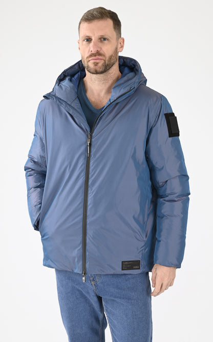 A &quot;MILO&quot; Bleu Nobis Parka Homme closed photo