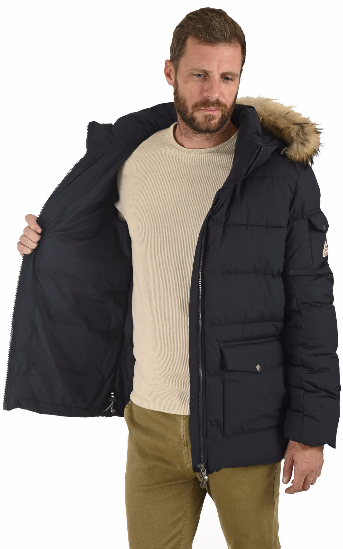 A &quot;AUTHENTIC RIPSTOP FUR&quot; Marine Pyrenex Ves Doudoune Homme opened photo