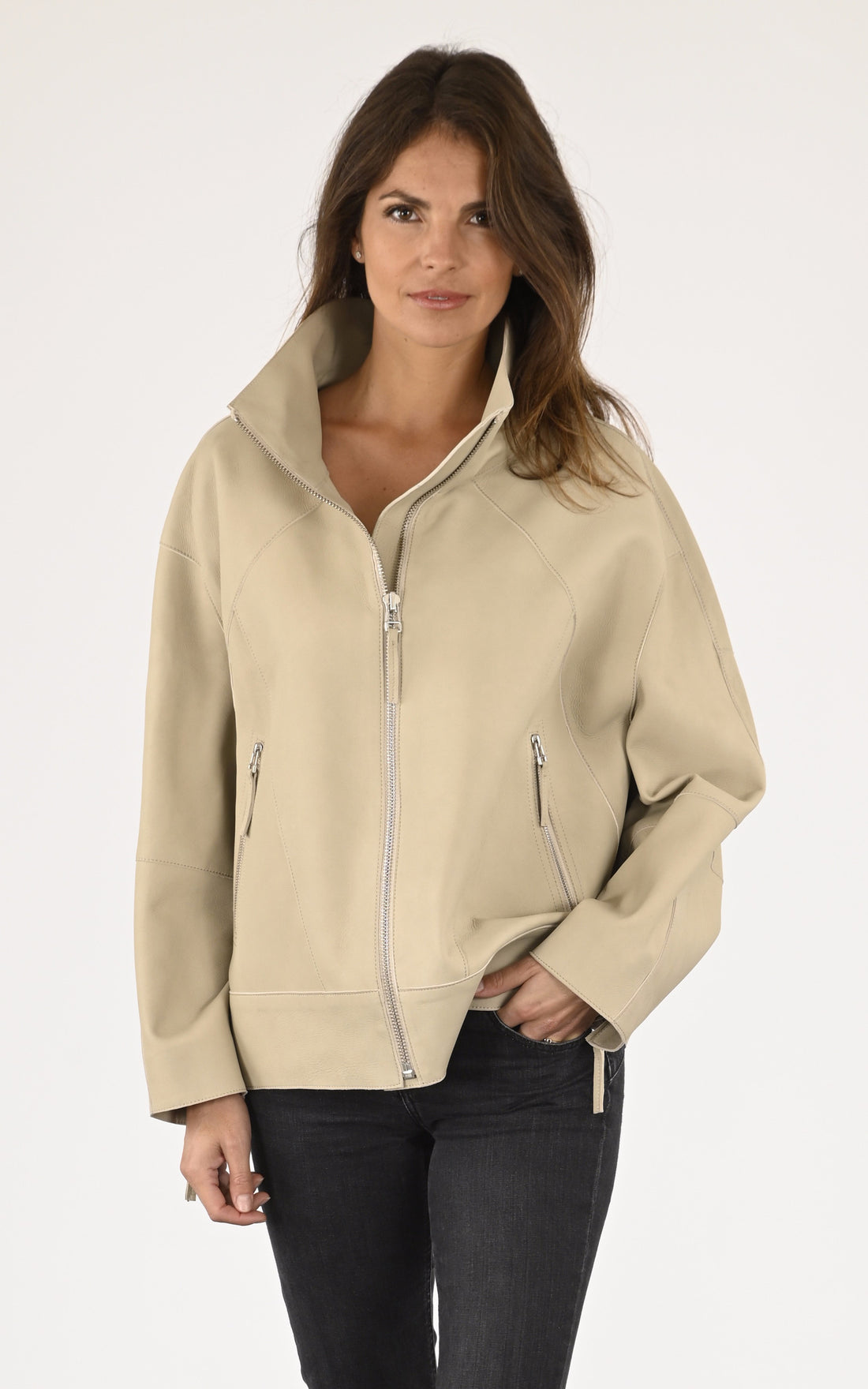 A &quot;1794K&quot; Beige La Canadienne Blouson Femme opened photo