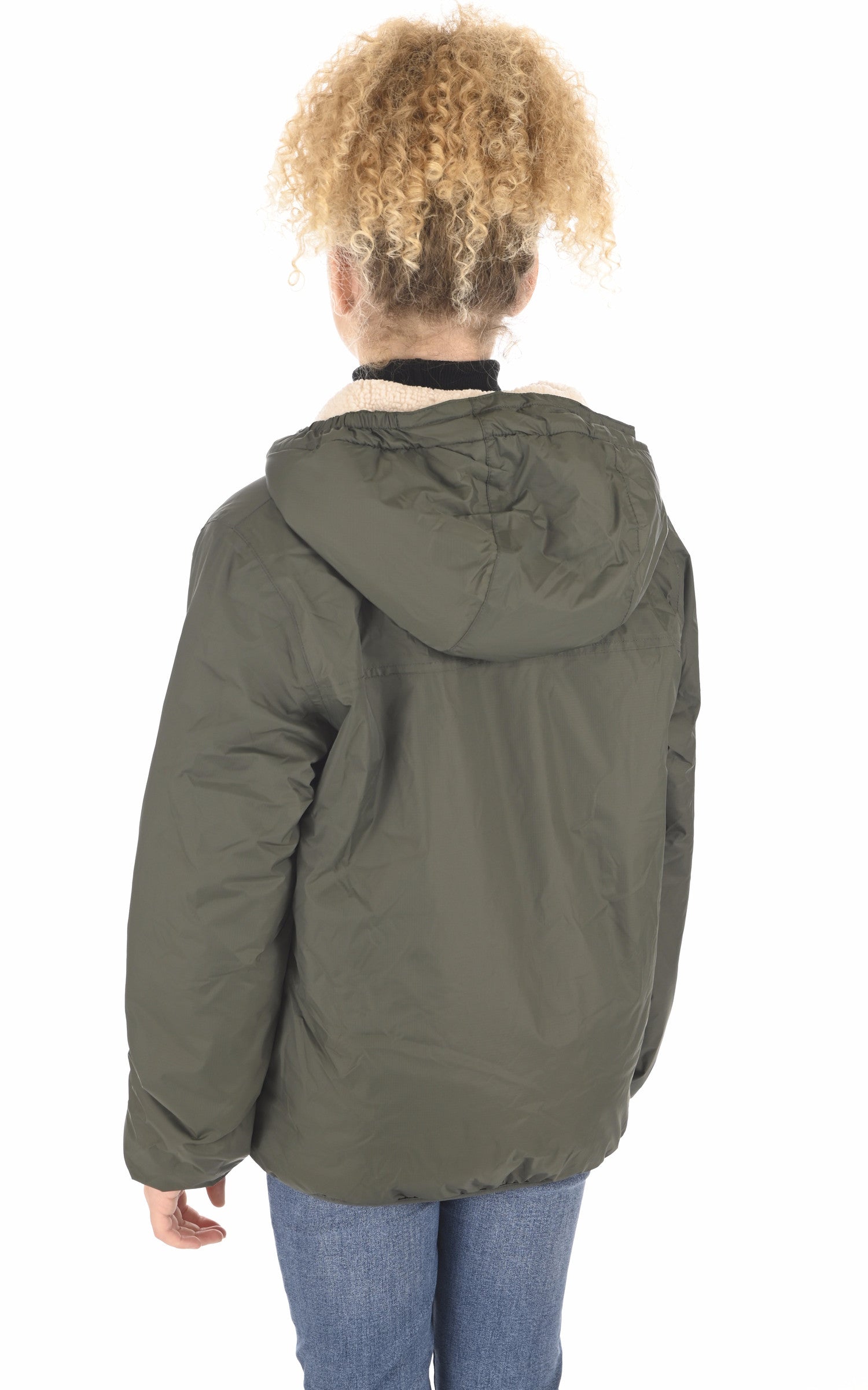 A &quot;CLAUDE ORSETTO KIDS K6115FW&quot; Kaki K-Way Blouson Enfant back photo