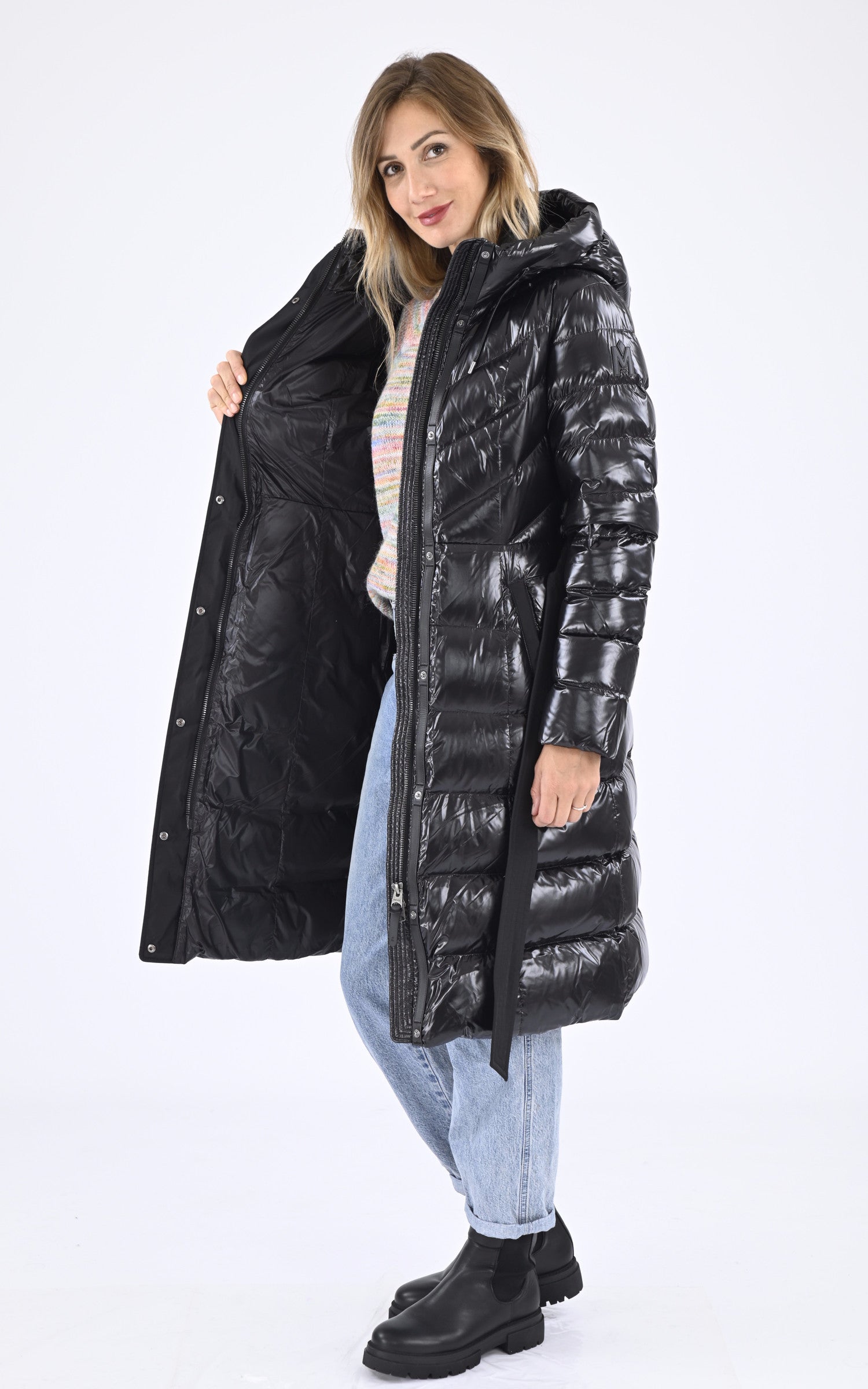 A &quot;CORALIA&quot; Noir Mackage 3/4 Doudoune Femme interior photo 3