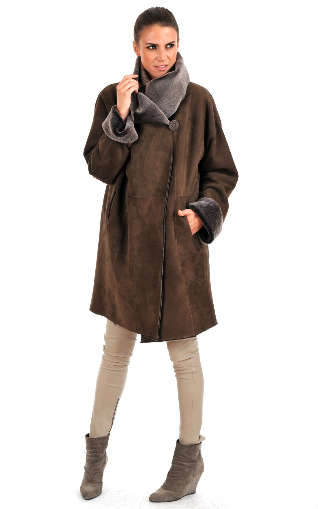 A &quot;CH0S9401&quot; Marron La Canadienne 7/8 Femme closed photo
