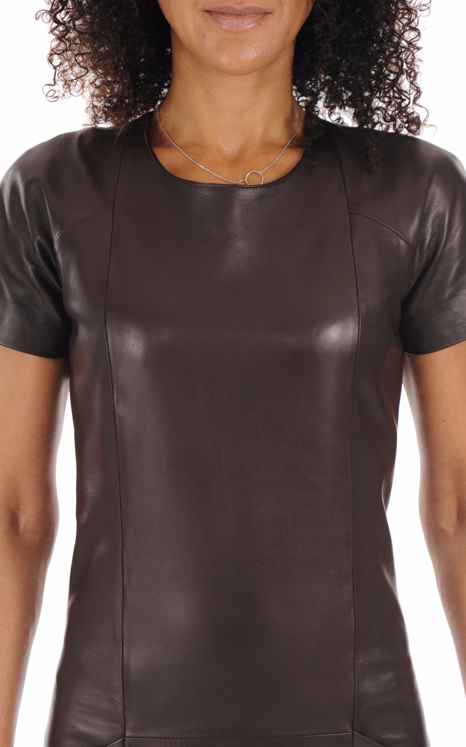 A &quot;BRIDGET FF&quot; Lie de vin La Canadienne Robe Femme details photo