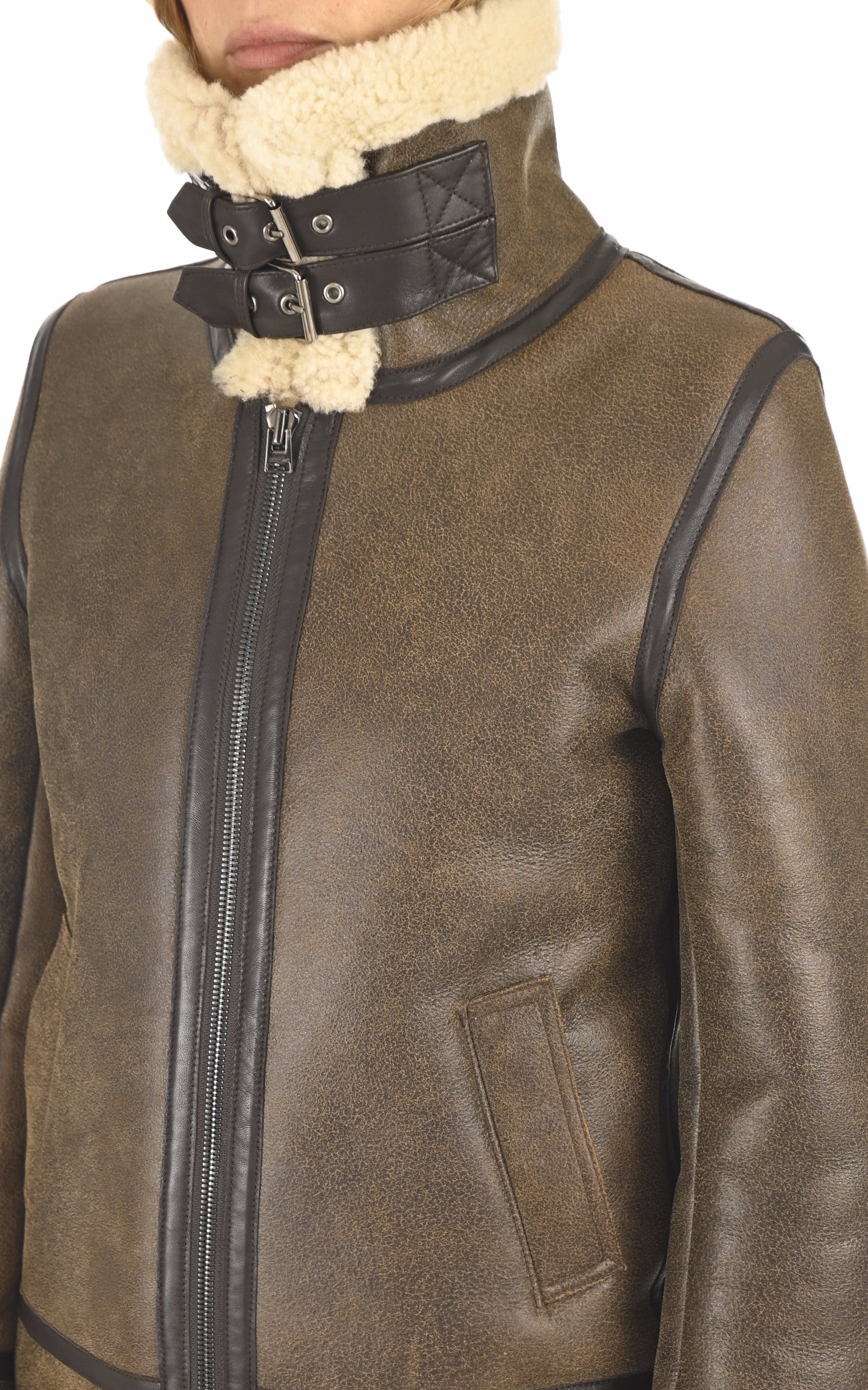 A &quot;CARLOTINE SANS CAP FF&quot; Marron La Canadienne 7/8 Femme details photo 5