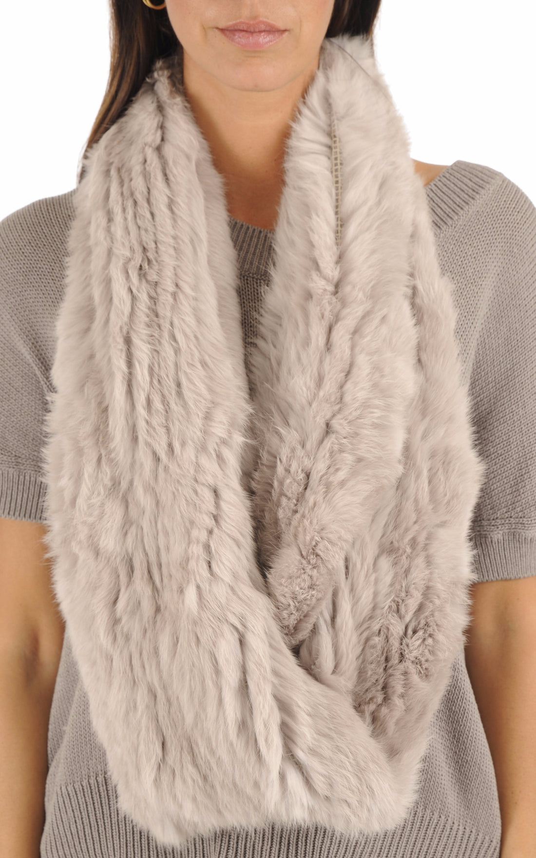 A &quot;SNOOD&quot; Beige La Canadienne Snood Femme opened photo