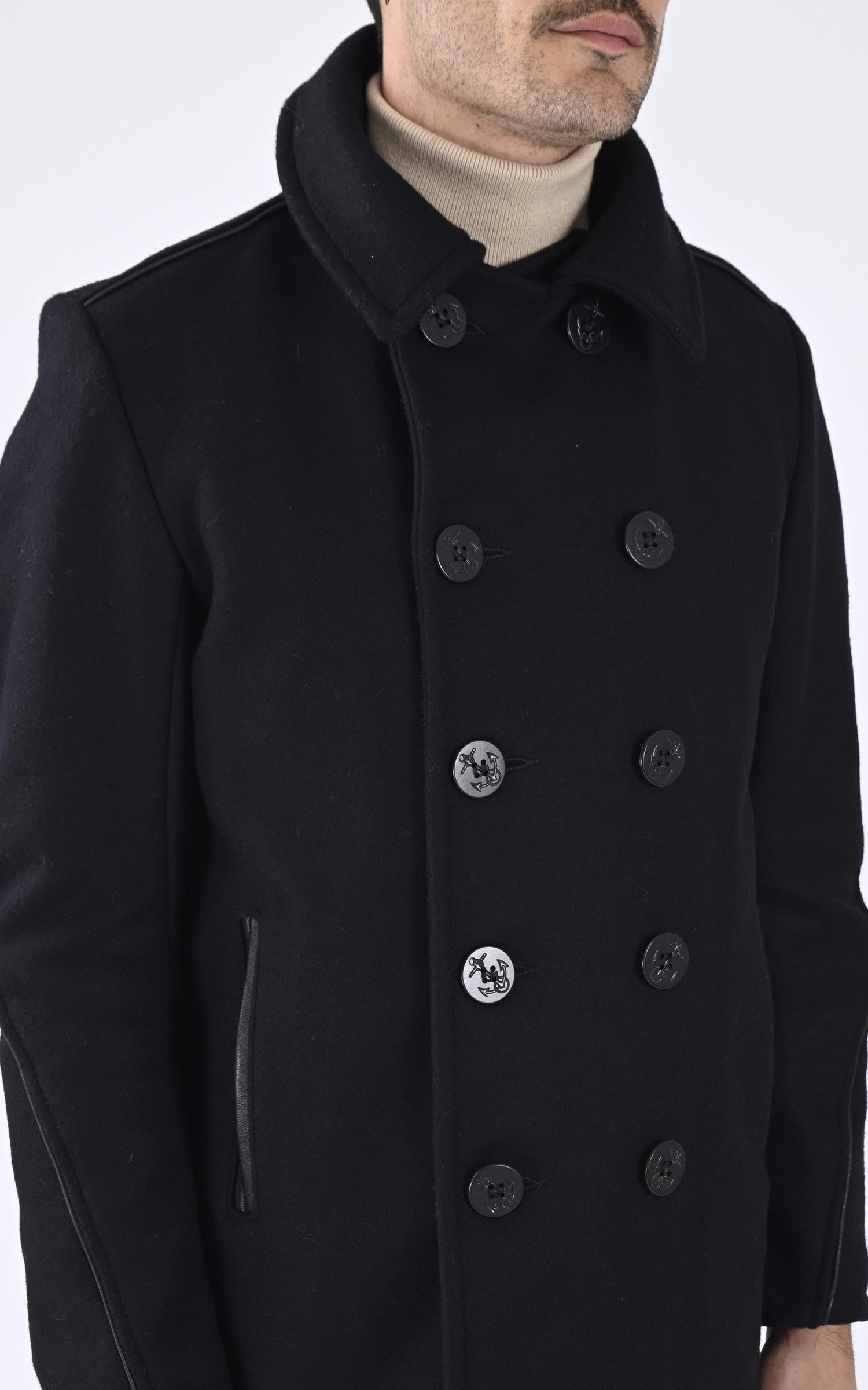 A &quot;740C&quot; Bleu Marine Schott Caban Homme details photo 5