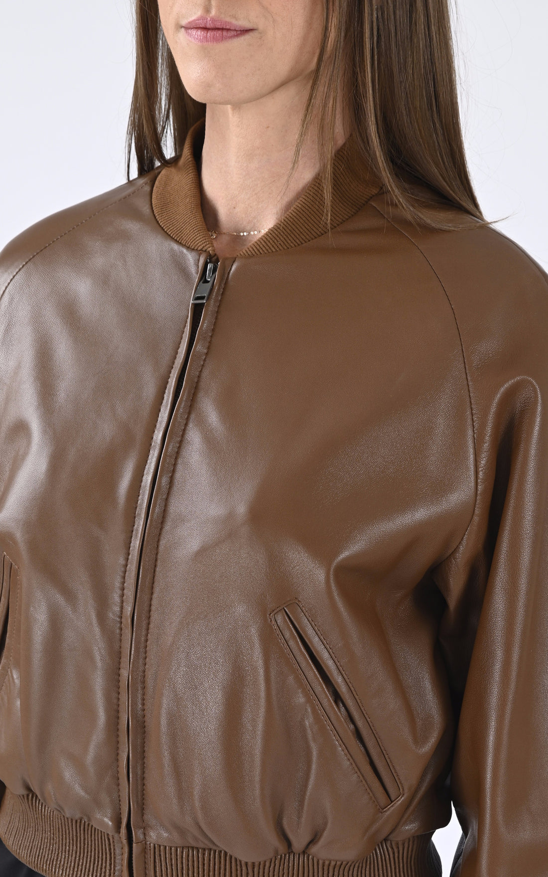 A &quot;GAIA&quot; Cognac Serge Pariente Blouson Femme opened photo
