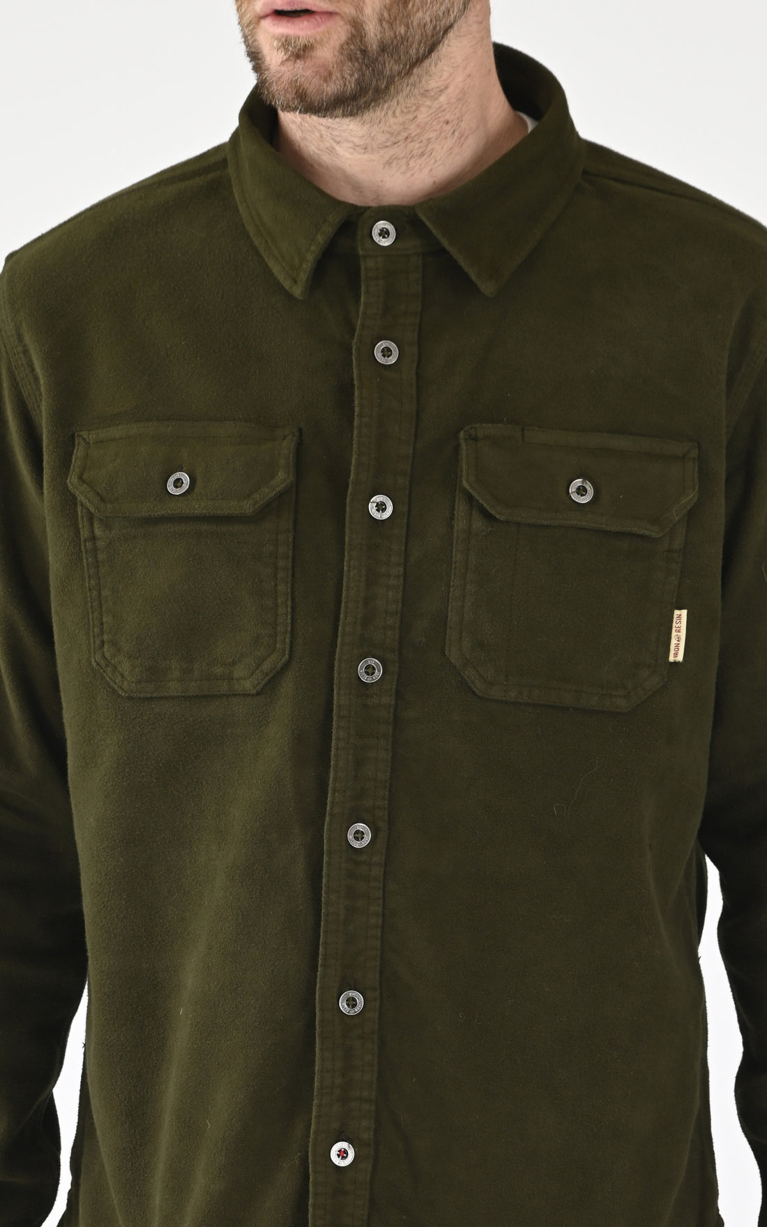 A &quot;MASON 103648&quot; Vert Iron&amp;Resin Chemise Homme opened photo