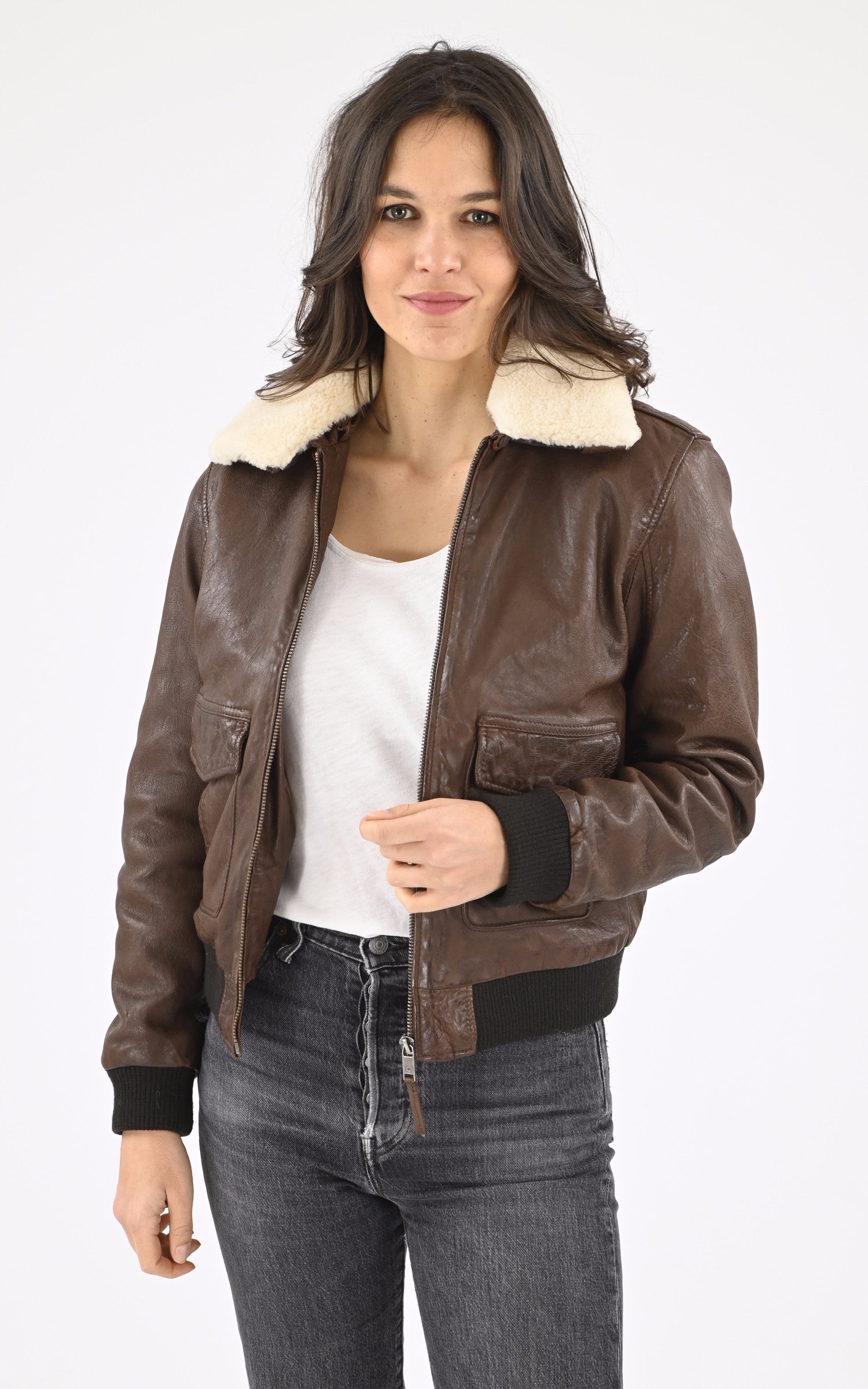 A &quot;MIRAGE&quot; Marron La Canadienne Pilote Femme opened photo 1