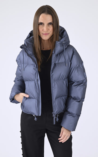 A &quot;15150 ALTA PUFFER JACKET&quot; Bleu Rains 3/4 Doudoune Mixte closed photo