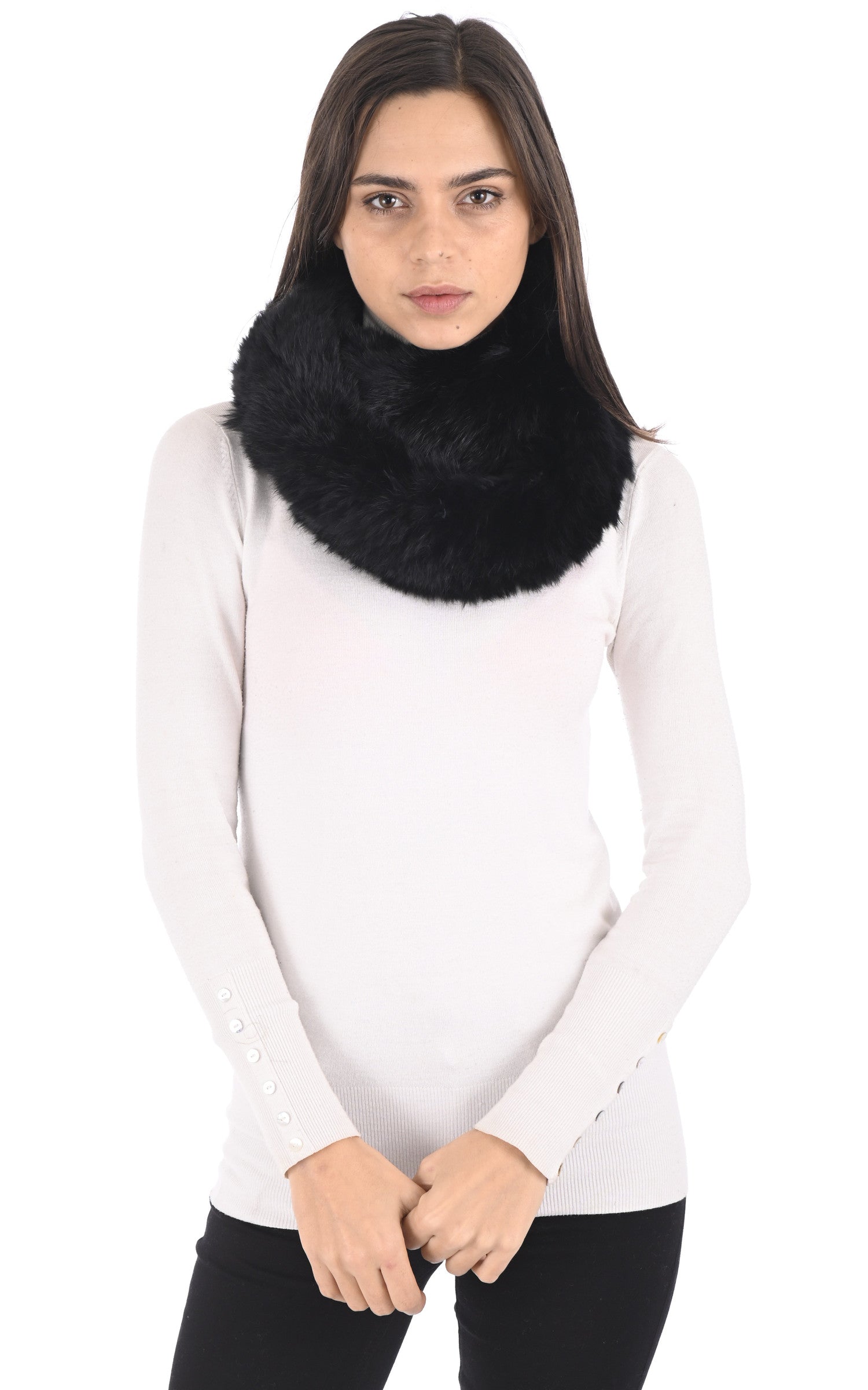 A &quot;SNOOD&quot; Noir La Canadienne Snood Femme opened photo 1