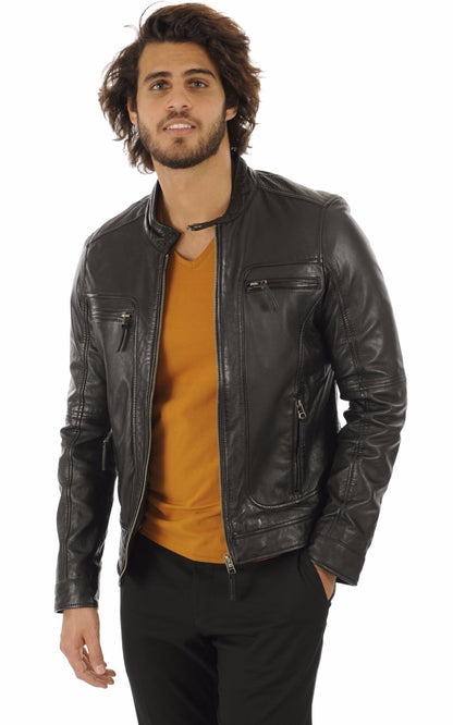 A &quot;CASEY 60901&quot; Noir Oakwood Blouson Homme opened photo