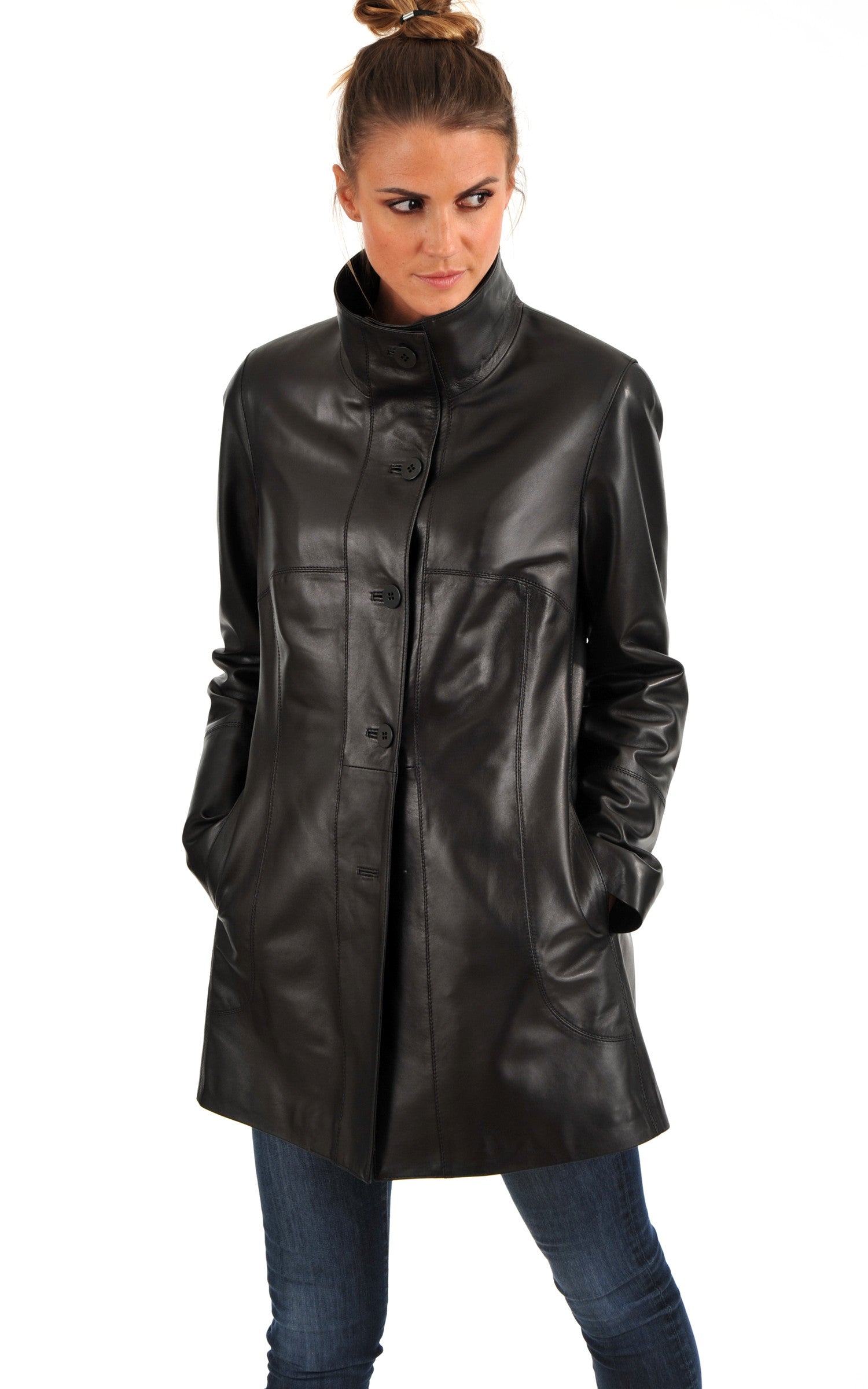 A &quot;TRIANA&quot; Noir La Canadienne 3/4 Femme closed photo
