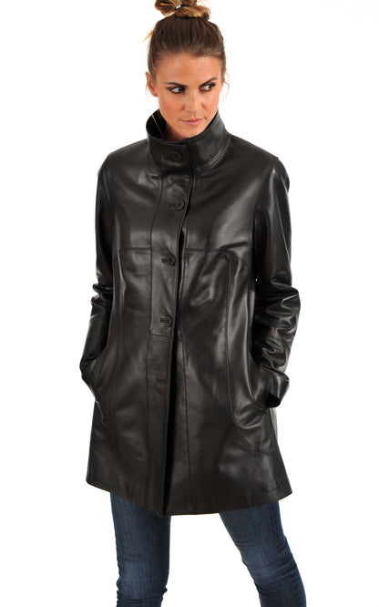 A &quot;TRIANA&quot; Noir La Canadienne 3/4 Femme closed photo