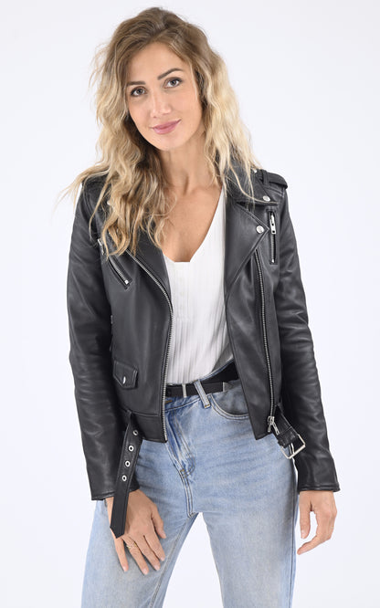 A &quot;LIV&quot; Noir Serge Pariente Blouson Femme opened photo