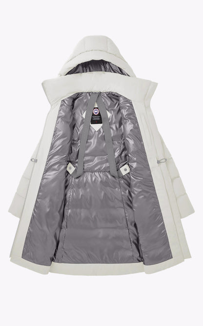 A &quot;AURORA PARKA 3901W&quot; Blanc Canada Goose 3/4 Doudoune Femme details photo