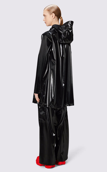 A &quot;18050 A-LINE JACKET&quot; Noir Rains 3/4 Femme closed photo