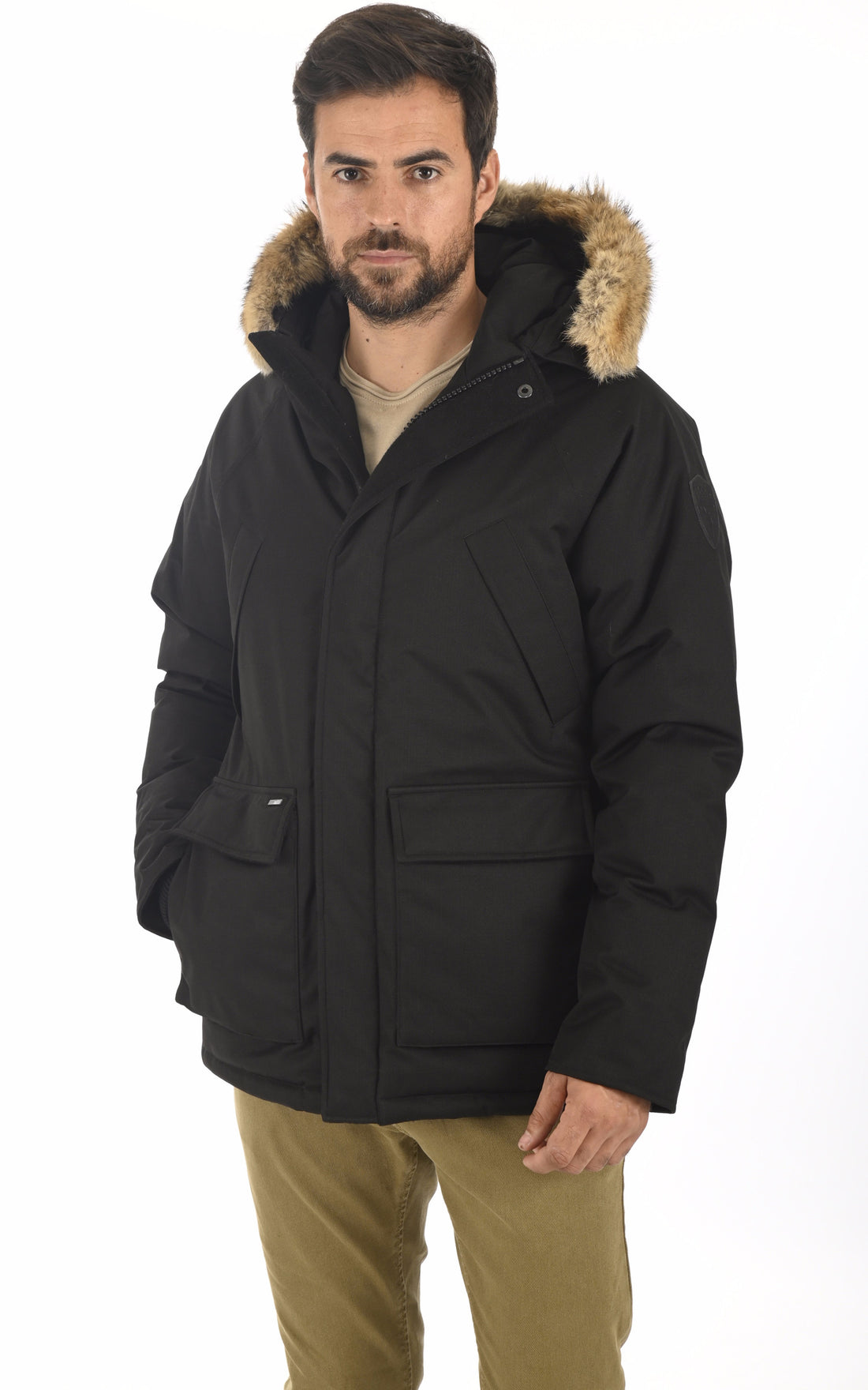 A &quot;HERITAGE&quot; Black Nobis Ves Doudoune Homme opened photo