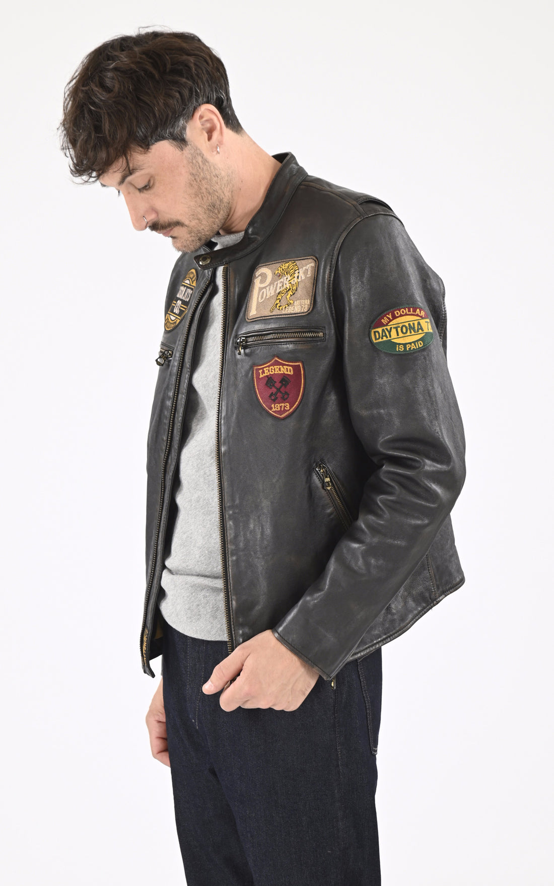 A &quot;MARTINEZ 102828&quot; Noir Daytona 73 Blouson Homme opened photo