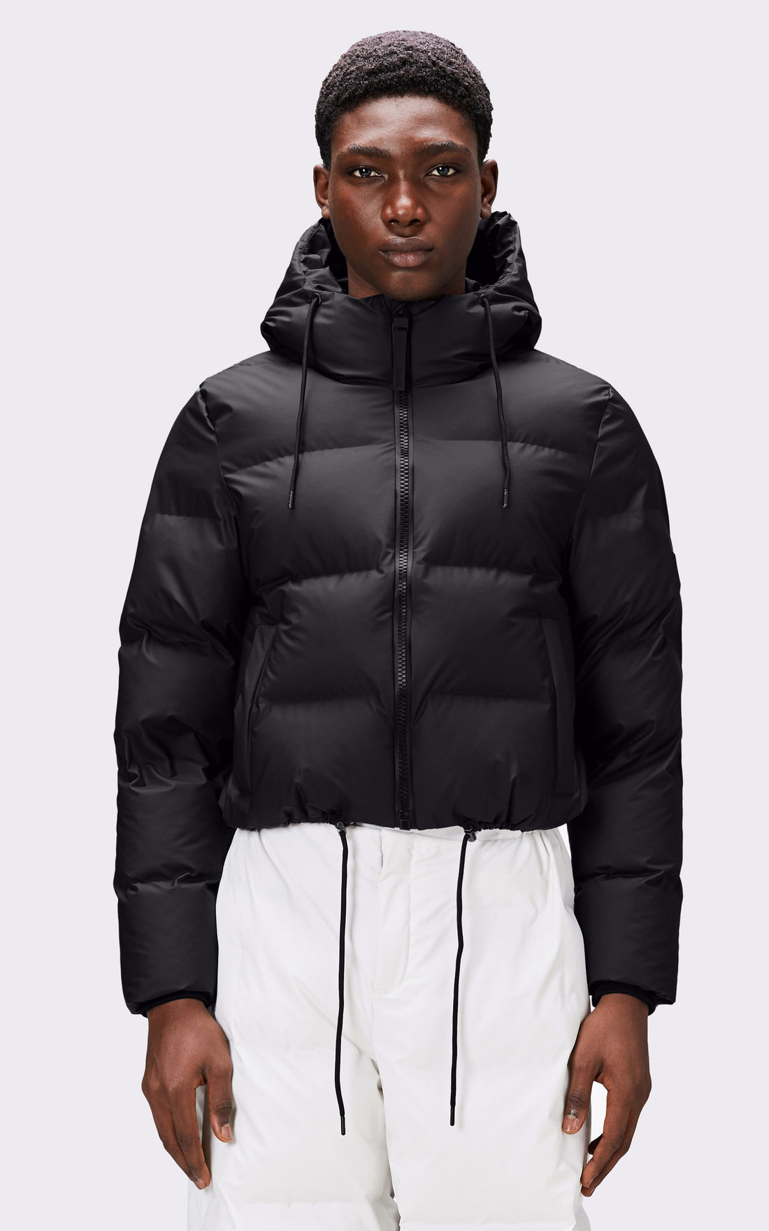 A &quot;15150 ALTA PUFFER JACKET&quot; Noir Rains 3/4 Doudoune Mixte opened photo