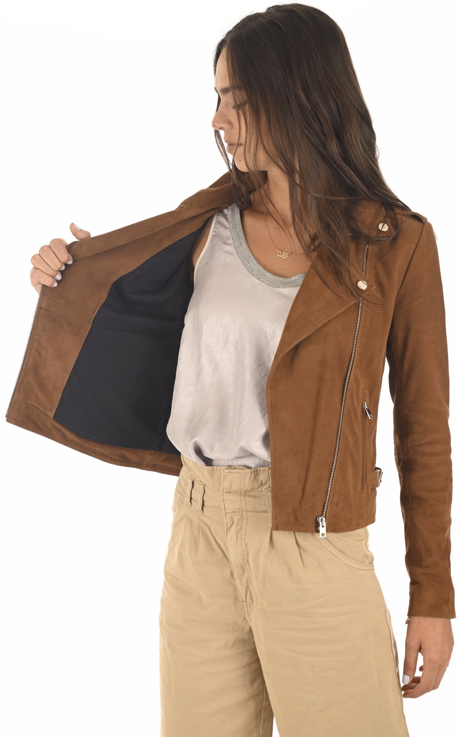 A &quot;CITY GIRL&quot; Cognac Serge Pariente Blouson Femme interior photo