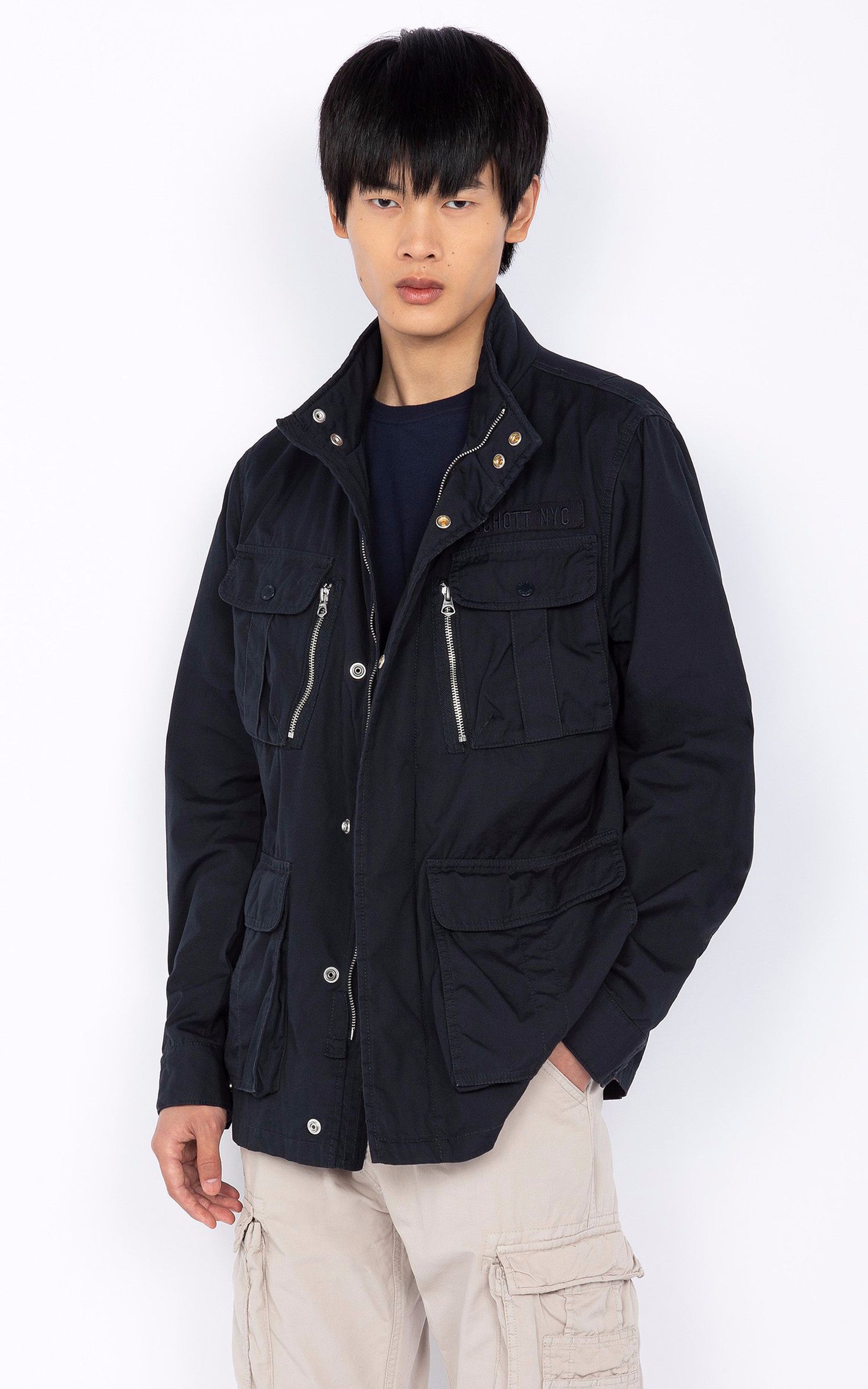 A &quot;M1941X&quot; Navy Schott Veste Homme opened photo