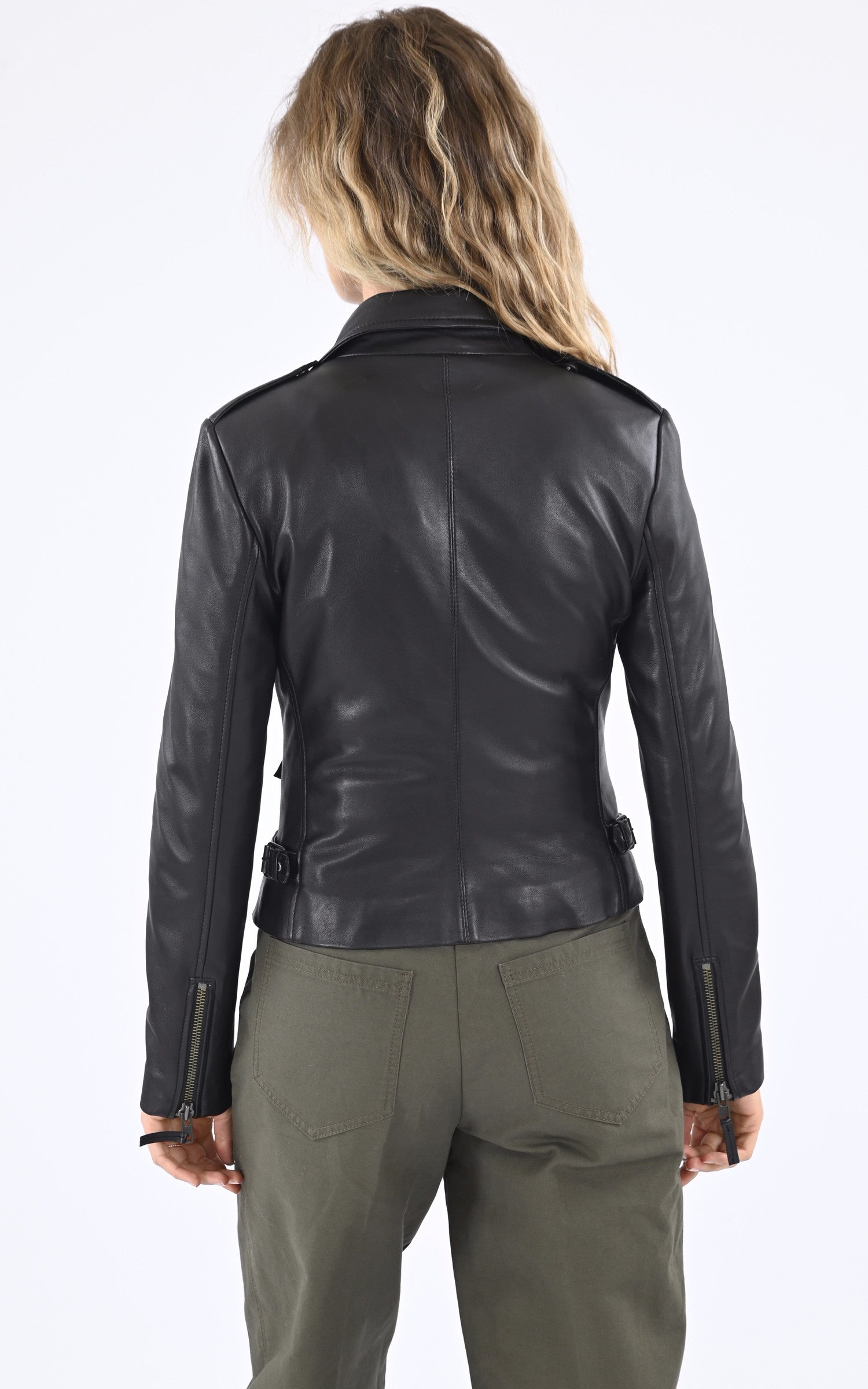 A &quot;CITY GIRL&quot; Noir Serge Pariente Blouson Femme back photo