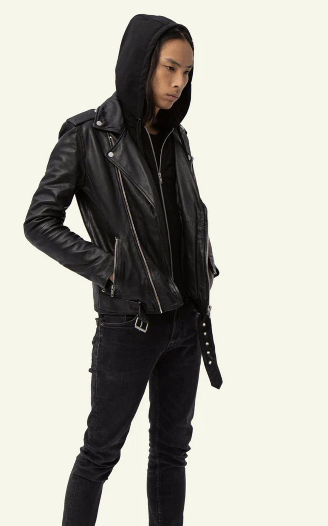 A &quot;ROCKER HOOD&quot; Noir Serge Pariente Perfecto Homme opened photo