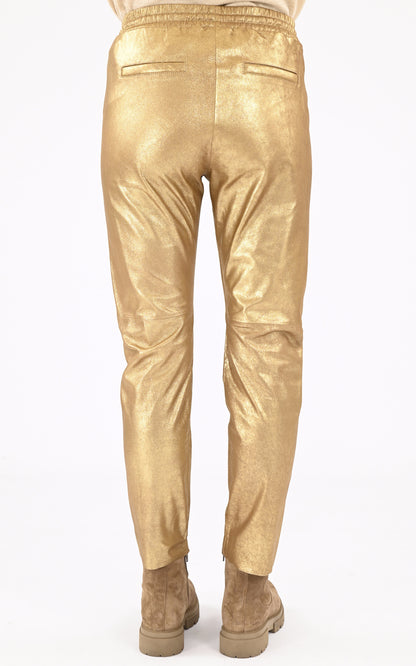 A &quot;GIFT METAL 64871&quot; Gold Oakwood Pantalon Femme back photo