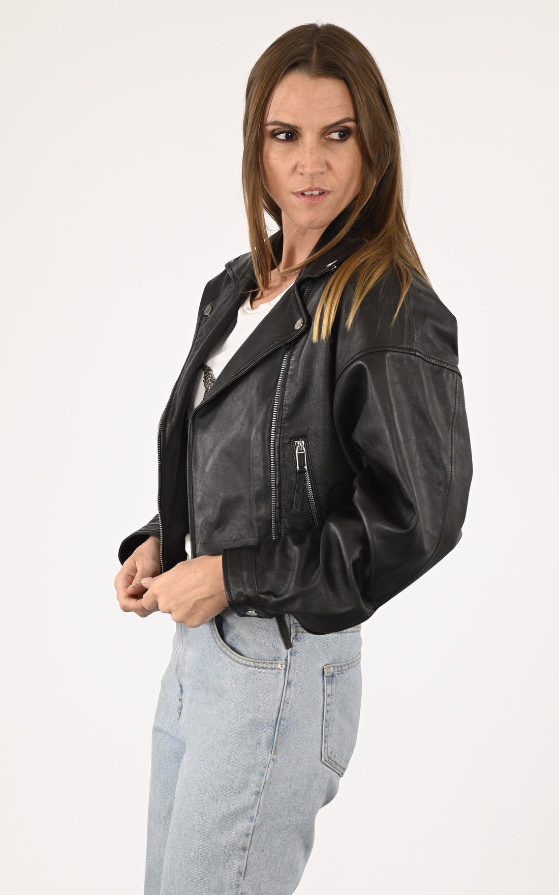 A &quot;IMANE&quot; Noir La Canadienne Perfecto Femme opened photo