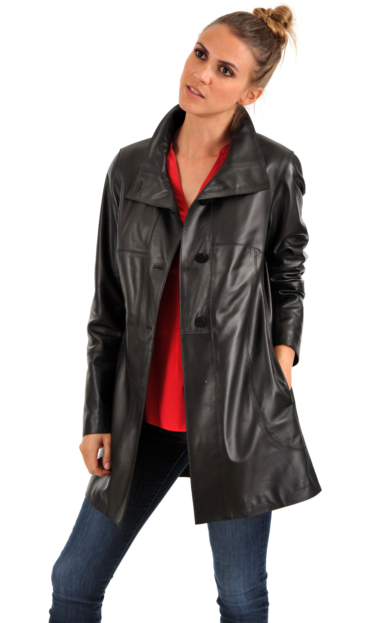 A &quot;TRIANA&quot; Noir La Canadienne 3/4 Femme opened photo 1