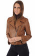 A "LESLA FF" Camel La Canadienne Blouson Femme closed photo