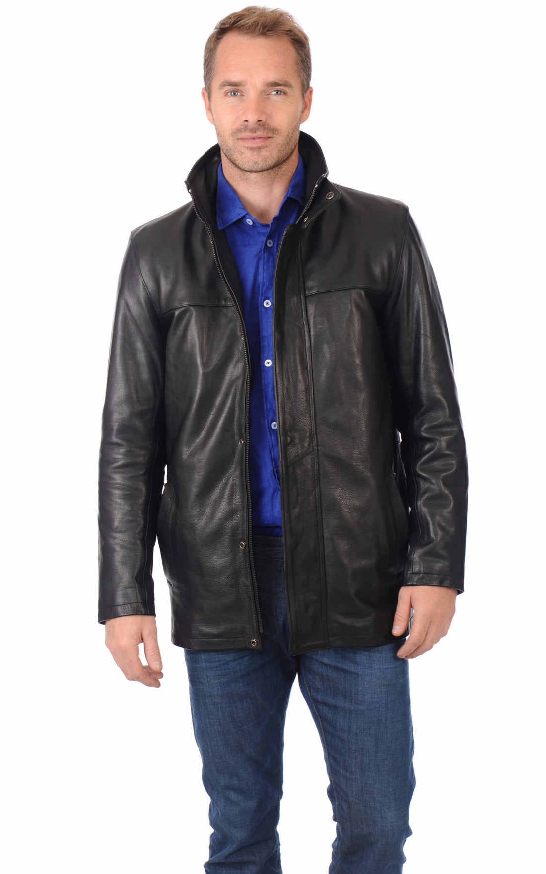 A &quot;LUSSAC&quot; Noir La Canadienne Blouson Homme opened photo