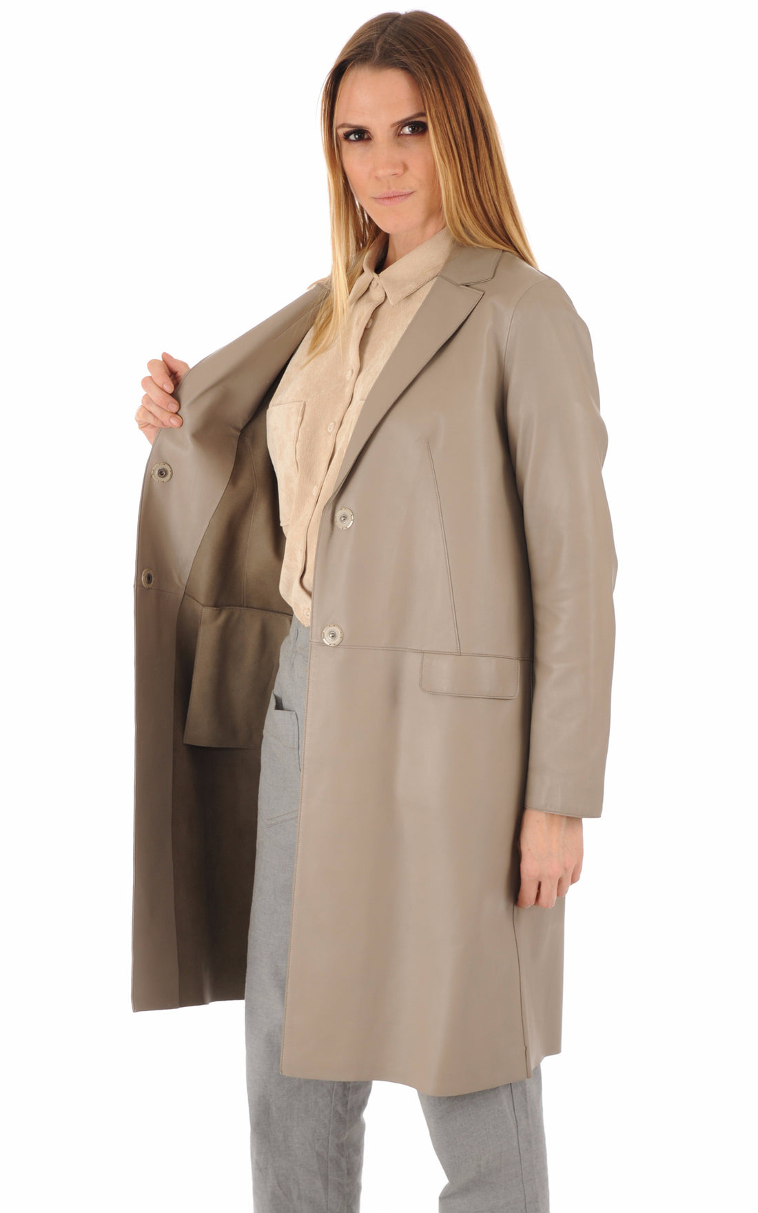 A &quot;F016&quot; Taupe Suprema 7/8 Femme opened photo