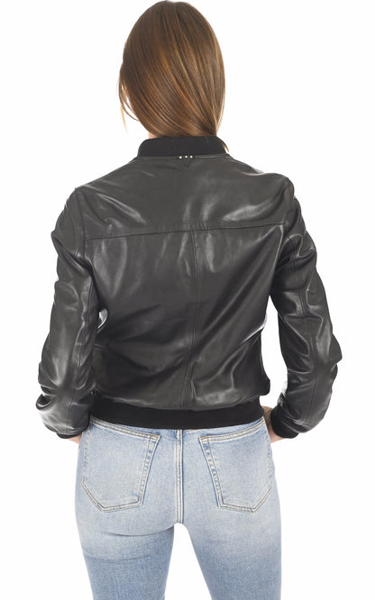 A &quot;BOMY 102191&quot; Noir Rose Garden Blouson Femme back photo