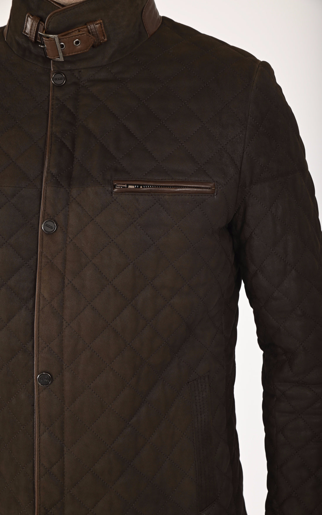 A &quot;E09&quot; Marron Foncé La Canadienne Veste Homme opened photo