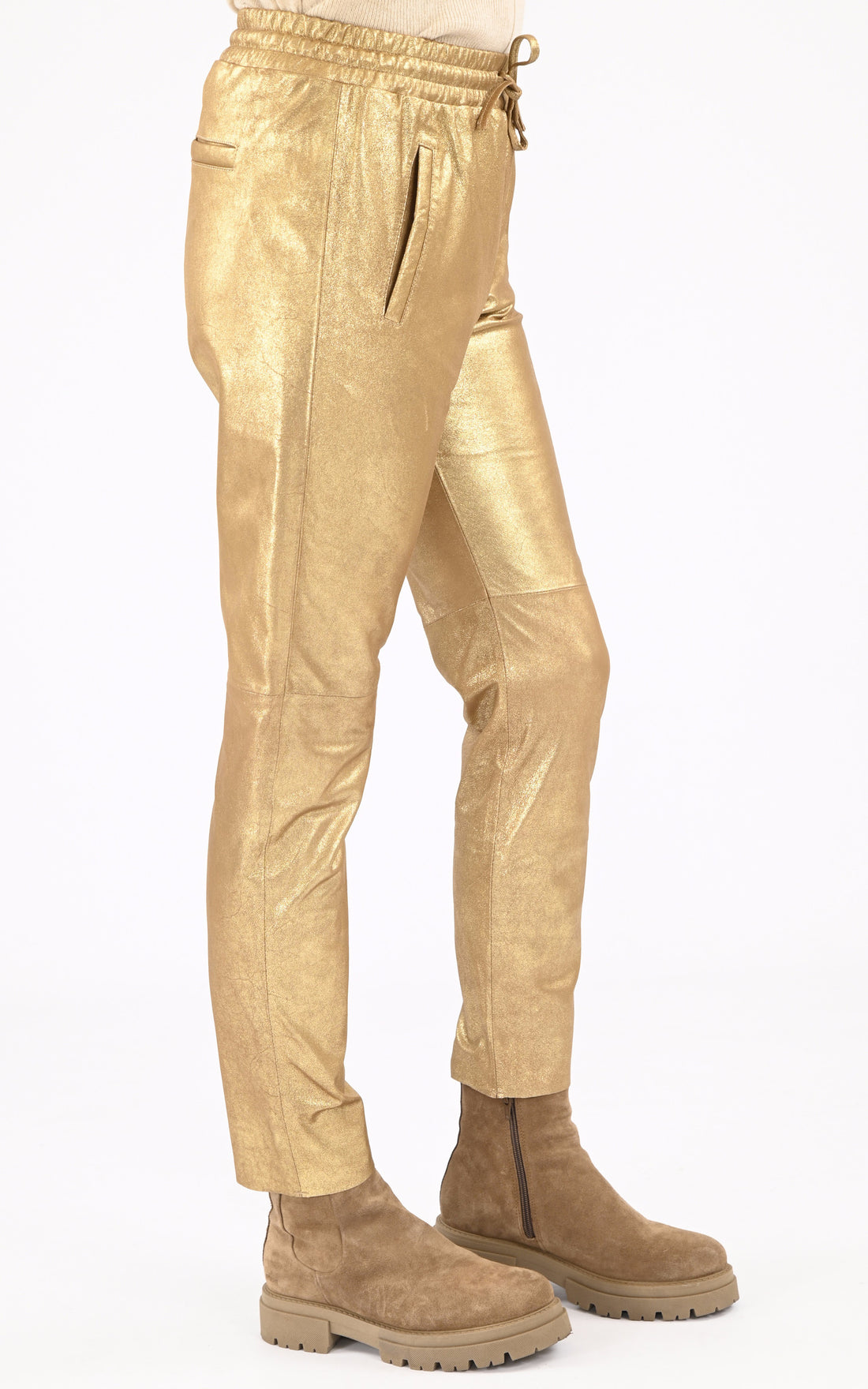 A &quot;GIFT METAL 64871&quot; Gold Oakwood Pantalon Femme opened photo