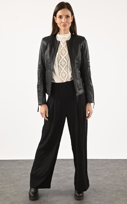 A &quot;P1413&quot; Noir La Canadienne Blouson Femme opened photo
