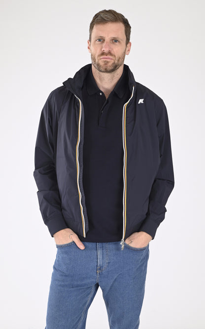 A &quot;AMAURY STRETCH K3123VW&quot; Bleu K-Way Blouson Homme opened photo