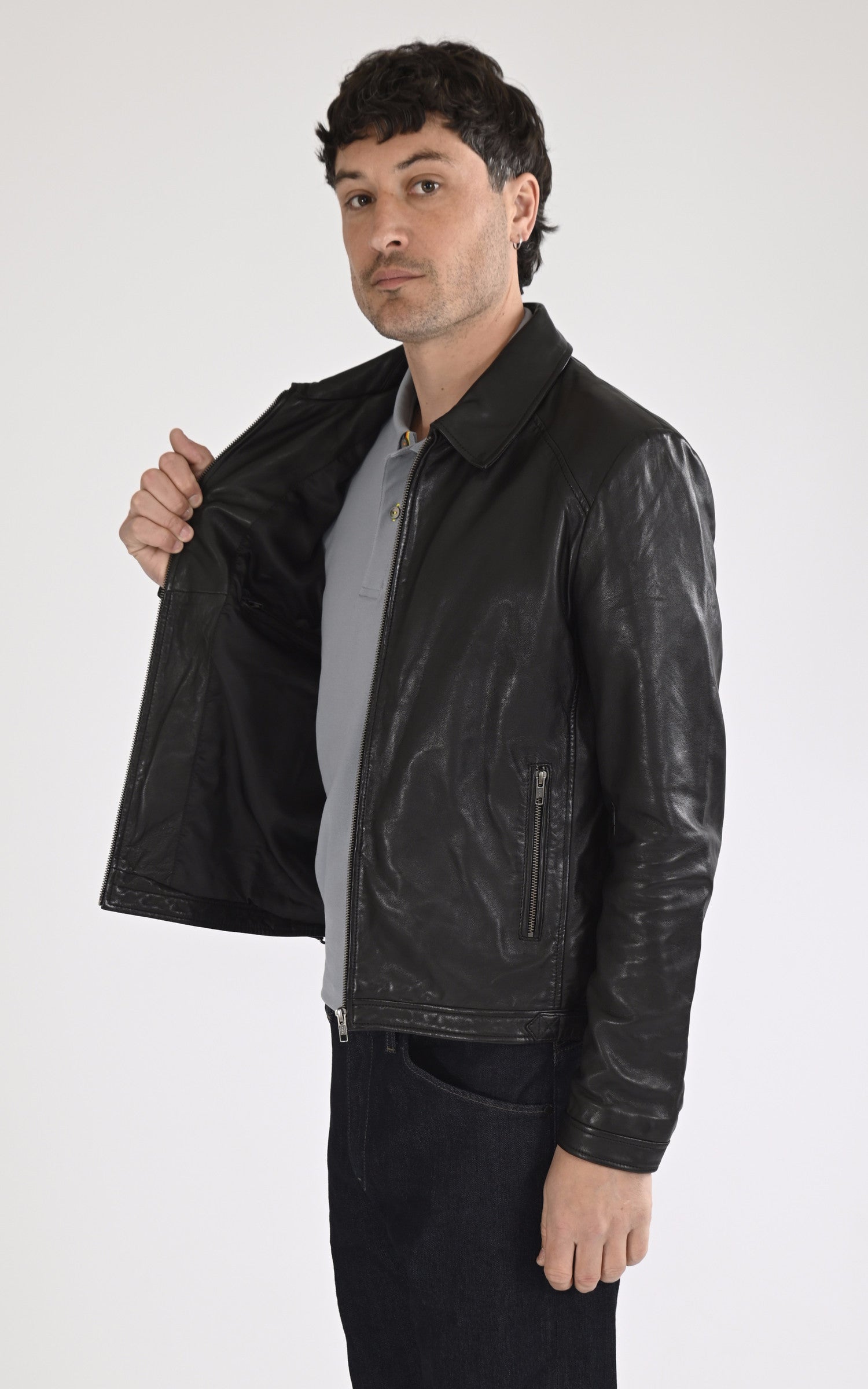 A &quot;IVAR&quot; Noir La Canadienne Blouson Homme interior photo