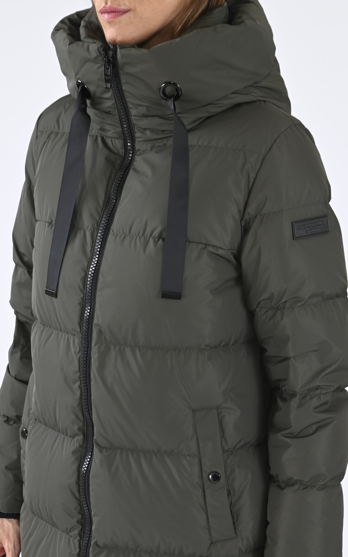 Manteau D'Hiver Long Femme Doudoune Chaude Épaisse – Parka Capuche Amovible Fourrée Polaire Kaki Militaire